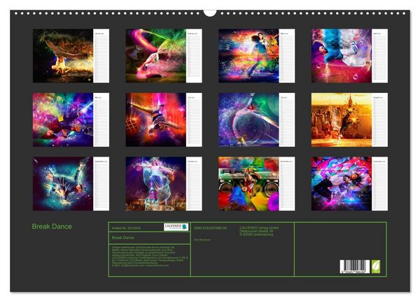 Produktbild: Break Dance (Wandkalender 2026 DIN A2 quer), CALVENDO Monatskalender