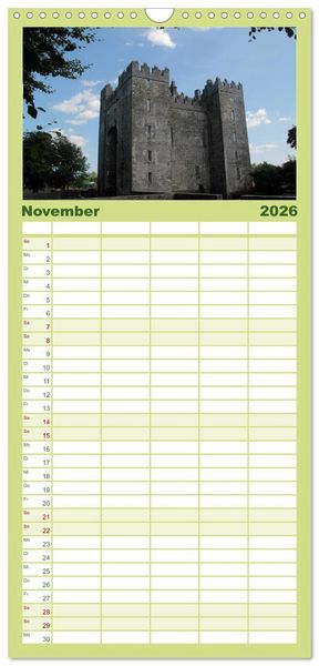 Produktbild: Familienplaner 2026 - Irland mit 5 Spalten (Wandkalender, 21 x 45 cm) CALVENDO