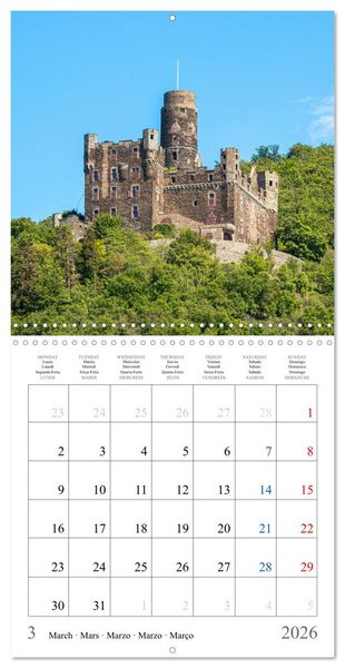 Produktbild: Castles and Palaces in the Middle Rhine Valley (Wall Calendar 2026 12 &times; 12 Inch) CALVENDO 12 Month Wall Calendar
