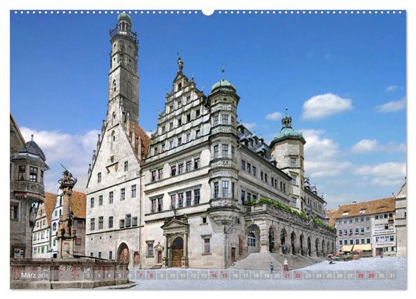 Produktbild: Rothenburg ob der Tauber um das Jahr 1900 &ndash; Fotos neu koloriert (Wandkalender 2026 DIN A2 quer), CALVENDO Monatskalender