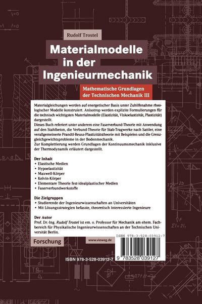 Produktbild: Mathematische Grundlagen der Technischen Mechanik III Materialmodelle in der Ingenieurmechanik