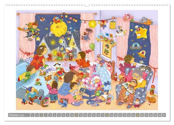 Produktbild: Wimmelig durch das Jahr (hochwertiger Premium Wandkalender 2026 DIN A2 quer), Kunstdruck in Hochglanz