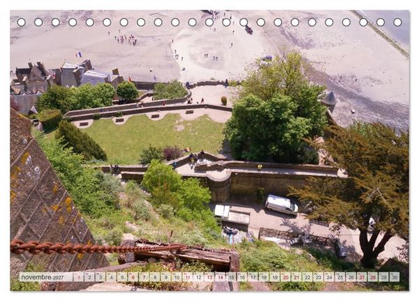 Produktbild: Le Mont-Saint-Michel - Impressionnante montagne monastique (Calendrier de bureau 2027 DIN A5 vertical), CALVENDO calendrier mensuel