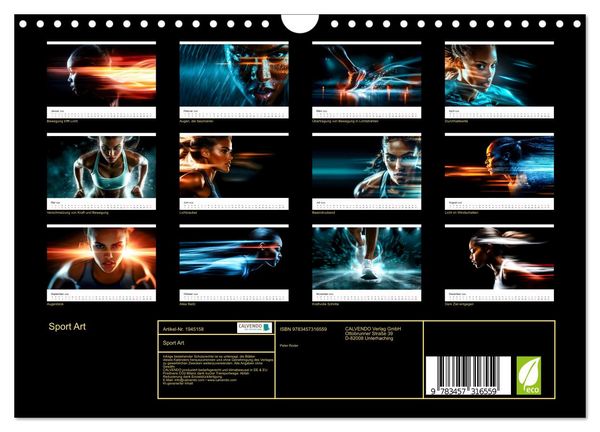 Produktbild: Sport Art (Wandkalender 2026 DIN A4 quer), CALVENDO Monatskalender