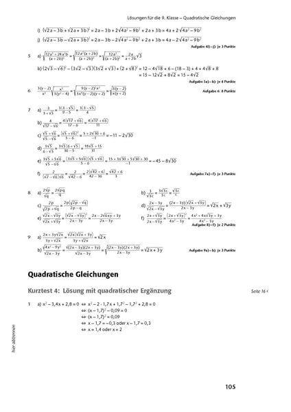 Produktbild: Fit in Test und Klassenarbeit &ndash; Mathematik 9./10. Klasse Gymnasium