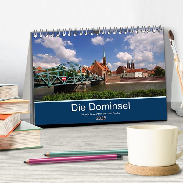 Produktbild: Die Dominsel - Historisches Zentrum der Stadt Breslau (Tischkalender 2026 DIN A5 quer), CALVENDO Monatskalender