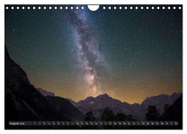 Produktbild: Himmelslichter - Mond und Sterne (Wandkalender 2026 DIN A4 quer), CALVENDO Monatskalender