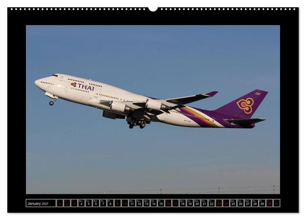 Produktbild: 747 Queen of the Skies (High Quality Premium Wall Calendar 2027 DIN A2 landscape),CALVENDO 12 Month Wall Calendar