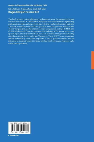 Produktbild: Oxygen Transport to Tissue XLIV