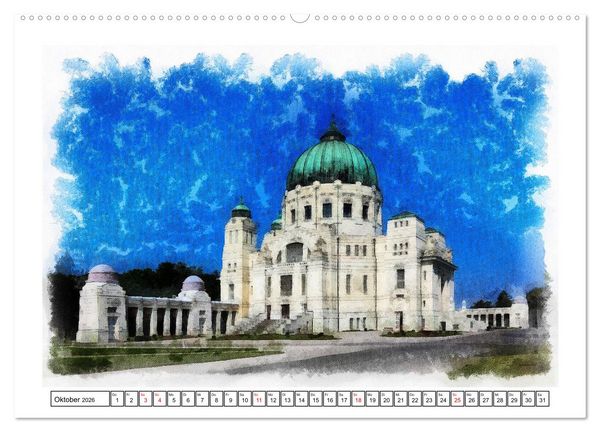 Produktbild: F&uuml;nfzehn Jahrhunderte Kirchenbau (hochwertiger Premium Wandkalender 2026 DIN A2 quer), Kunstdruck in Hochglanz
