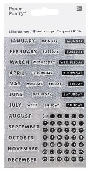Produktbild: SILIKONSTEMPEL, KALENDER, DRUCKSCHRIFT