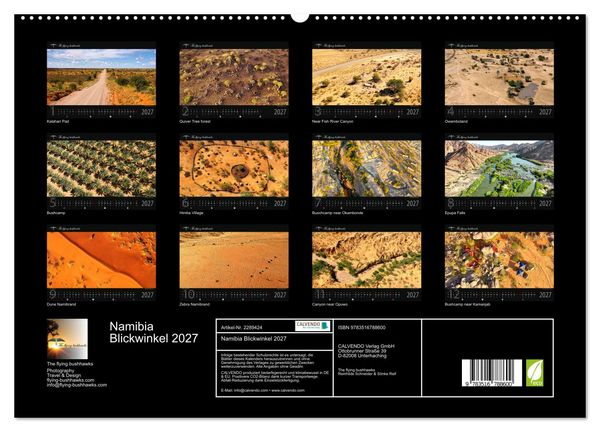 Produktbild: Namibia Blickwinkel 2027 (hochwertiger Premium Wandkalender 2027 DIN A2 quer), Kunstdruck in Hochglanz