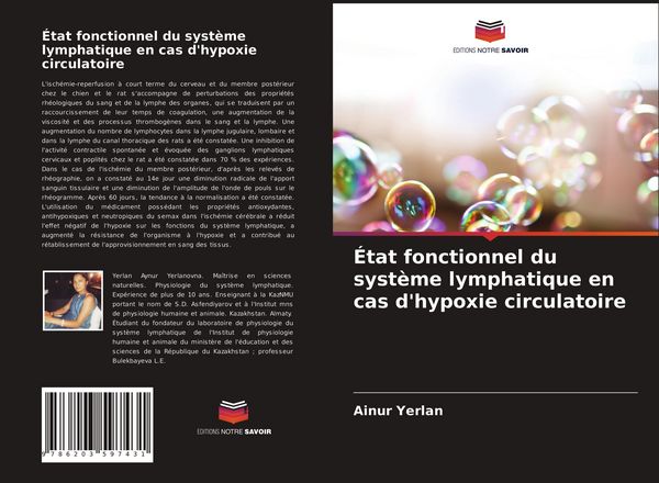 Produktbild: &Eacute;tat fonctionnel du syst&egrave;me lymphatique en cas d'hypoxie circulatoire