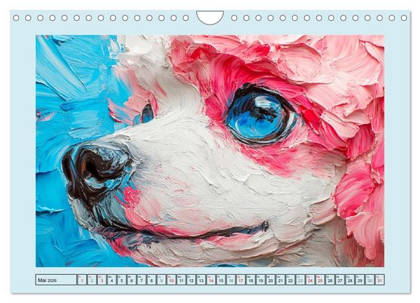 Produktbild: Hunde Paintings. Moderne Portraits in &Ouml;loptik (Wandkalender 2026 DIN A4 quer), CALVENDO Monatskalender