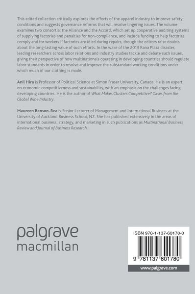 Produktbild: Governing Corporate Social Responsibility in the Apparel Industry after Rana Plaza