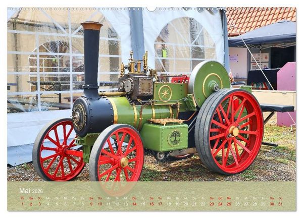 Produktbild: Dampftraktormodelle 1:3 beim Dampfmodellbautreffen in Bisingen (hochwertiger Premium Wandkalender 2026 DIN A2 quer), Kunstdruck in Hochglanz