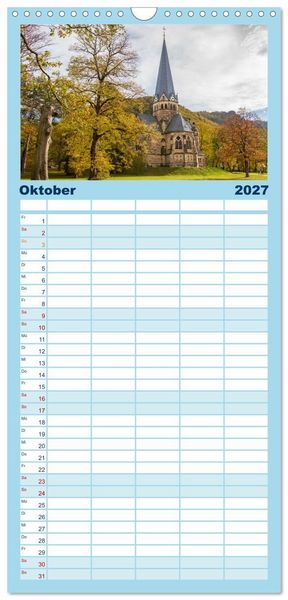 Produktbild: Familienplaner 2027 - Sagenumwobener Harz mit 5 Spalten (Wandkalender, 21 x 45 cm) CALVENDO