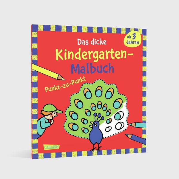 Produktbild: Ausmalbilder f&uuml;r Kita-Kinder: Das dicke Kindergarten-Malbuch: Punkt-zu-Punkt