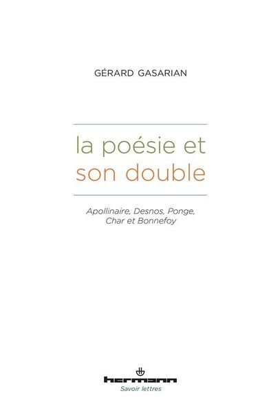 Produktbild: La poesie et son double