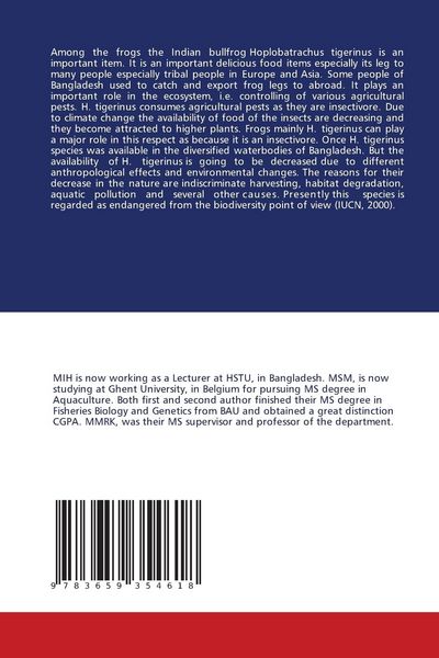 Produktbild: Morphological and genetic variation of three populations of Bullfrog
