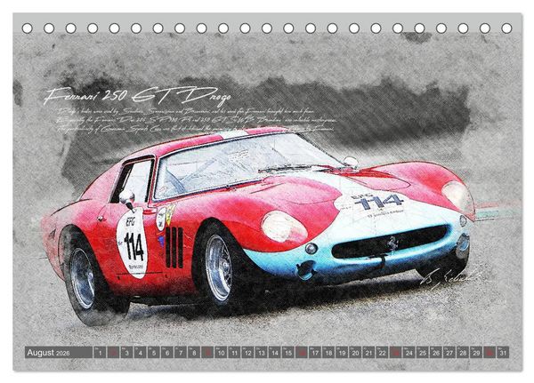 Produktbild: Rennsport am Limit (Tischkalender 2026 DIN A5 quer), CALVENDO Monatskalender