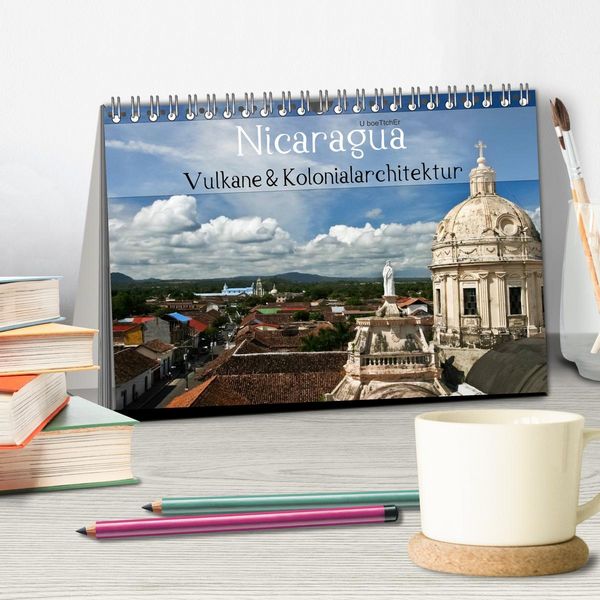 Produktbild: Nicaragua - Vulkane und Kolonialarchitektur (Tischkalender 2026 DIN A5 quer), CALVENDO Monatskalender