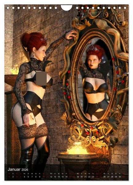Produktbild: M&auml;rchenhafte Pin Ups (Wandkalender 2026 DIN A4 hoch), CALVENDO Monatskalender