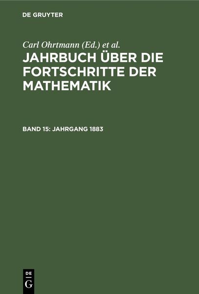 Produktbild: Jahrgang 1883