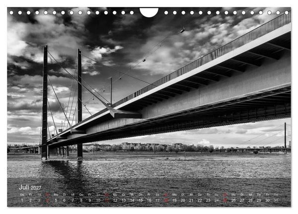 Produktbild: D&uuml;sseldorf Ansichten in Schwarz-Wei&szlig; (Wandkalender 2027 DIN A4 quer), CALVENDO Monatskalender