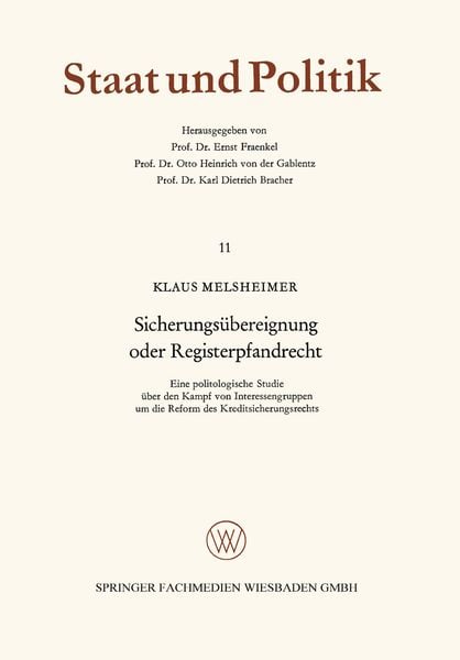 Produktbild: Sicherungs&uuml;bereignung oder Registerpfandrecht