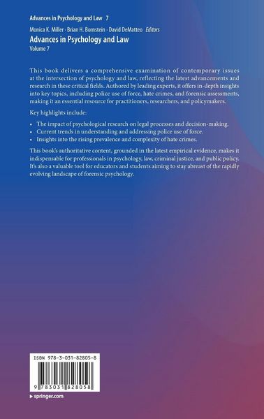 Produktbild: Advances in Psychology and Law