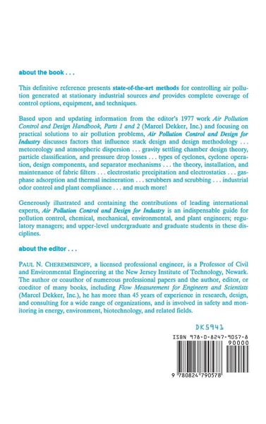 Produktbild: Air Pollution Control and Design for Industry