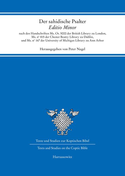 Produktbild: Der sahidische Psalter. Editio Minor