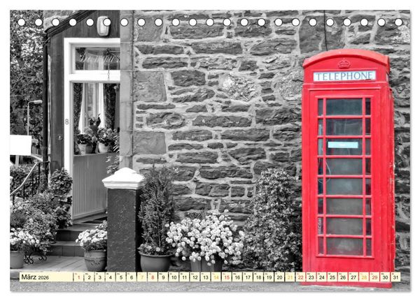 Produktbild: Die bekannteste Telefonzelle der Welt - Telephone Booth (Tischkalender 2026 DIN A5 quer), CALVENDO Monatskalender