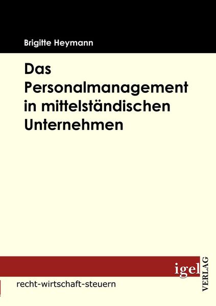Produktbild: Das Personalmanagement in mittelst&auml;ndischer Unternehmen