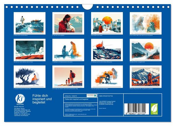 Produktbild: F&uuml;hle dich inspiriert und begleitet (Wandkalender 2026 DIN A4 quer), CALVENDO Monatskalender