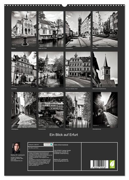 Produktbild: Ein Blick auf Erfurt (hochwertiger Premium Wandkalender 2026 DIN A2 hoch), Kunstdruck in Hochglanz