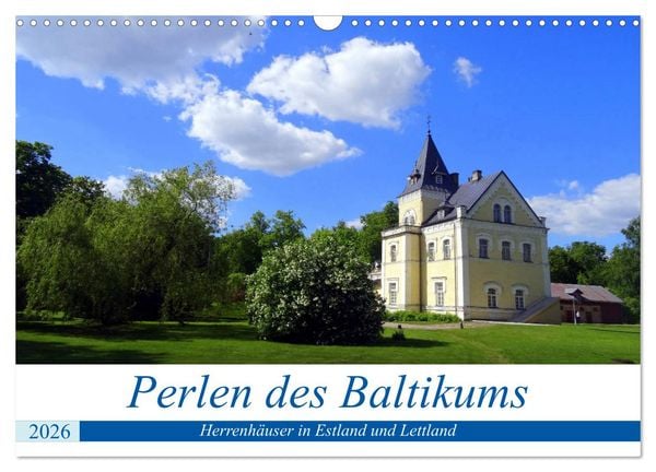 Produktbild: Perlen des Baltikums - Herrenh&auml;user in Estland und Lettland (Wandkalender 2026 DIN A3 quer), CALVENDO Monatskalender