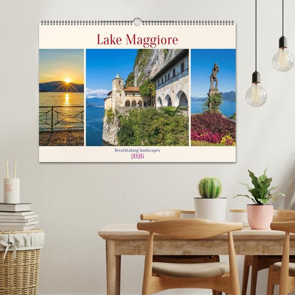 Produktbild: Lake Maggiore - Breathtaking landscapes (Wall Calendar 2026 DIN A2 landscape), CALVENDO 12 Month Wall Calendar