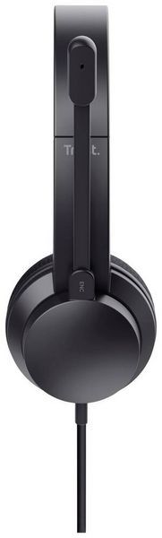 Produktbild: Trust Ayda On Ear Headset kabelgebunden Stereo Schwarz Noise Cancelling Headset, Lautst&auml;rkeregelung, Mikrofon-Stummschaltung Computer
