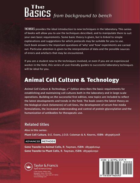 Produktbild: Animal Cell Culture and Technology
