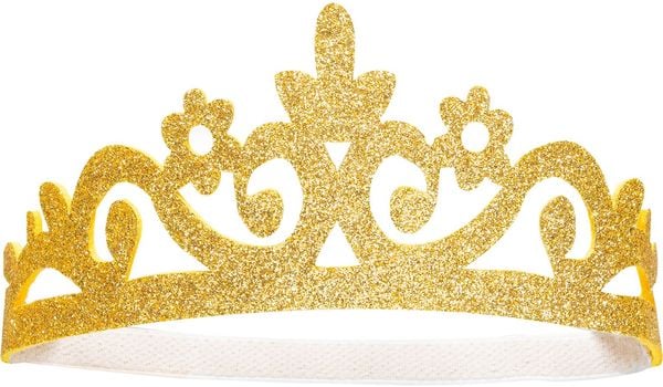 Produktbild: Puppen-Prinzessinnenkleid Kirschbl&uuml;te mit goldener Krone, Gr. 28-35 c