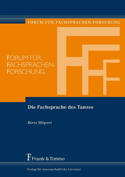 Produktbild: Die Fachsprache des Tanzes