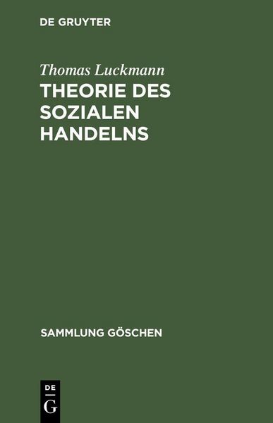 Produktbild: Theorie des sozialen Handelns