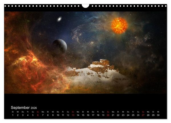 Produktbild: Kosmische Panoramen (Wandkalender 2026 DIN A3 quer), CALVENDO Monatskalender
