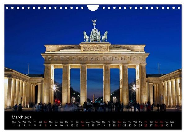 Produktbild: Evening Walk through Berlin (Wall Calendar 2027 DIN A4 landscape), CALVENDO 12 Month Wall Calendar