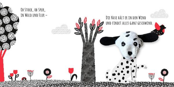 Produktbild: Kontrastbuch f&uuml;r Babys mit Fingerpuppe: Guck mal, kleiner Hund
