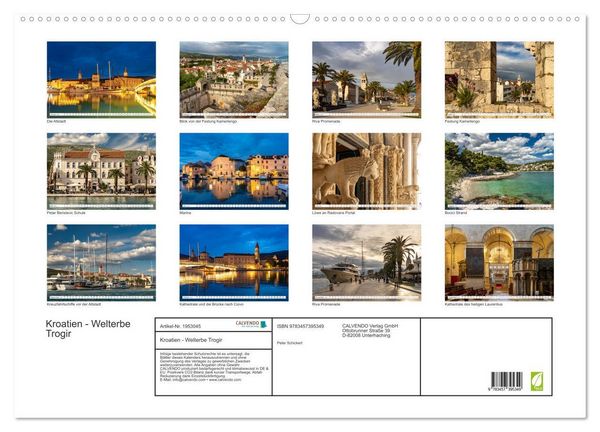 Produktbild: Kroatien - Welterbe Trogir (Wandkalender 2026 DIN A2 quer), CALVENDO Monatskalender