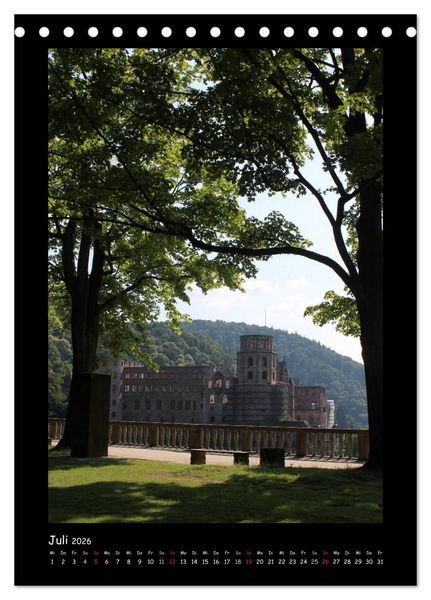 Produktbild: Odenwald & Bergstra&szlig;e (Tischkalender 2026 DIN A5 hoch), CALVENDO Monatskalender