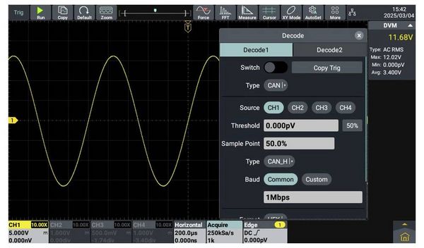 Produktbild: VOLTCRAFT ADO-3504 Digital-Oszilloskop 350 MHz 2.5 GSa/s 250 Mpts 12 Bit Digital-Speicher (DSO) 1 St.